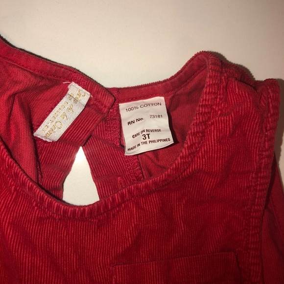 Creme de la Creme collection red corduroy dress 3t - Picture 3 of 3